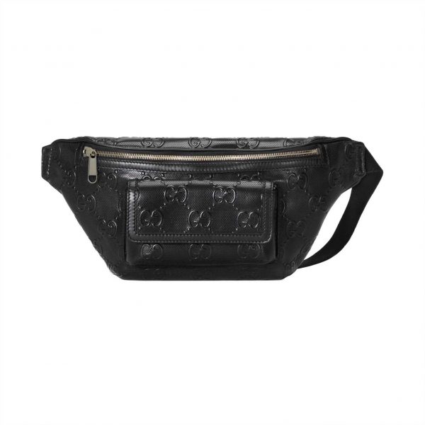 Gucci Black GG Embossed Belt Bag - GBB004