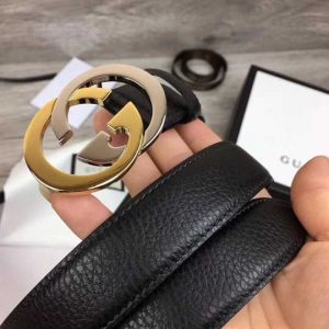 Gucci Leather Belt With Interlocking G Buckle - BPR006