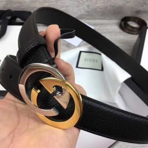 Gucci Leather Belt With Interlocking G Buckle - BPR006