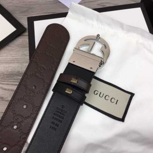 Gucci Guccissima Leather Interlocking GG Buckle Belt - BPR008