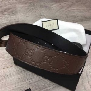 Gucci Guccissima Leather Interlocking GG Buckle Belt - BPR008