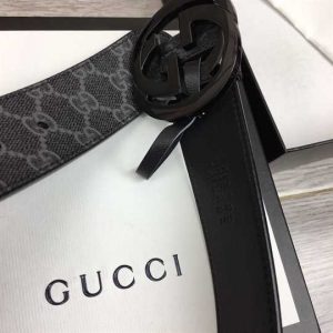 Gucci Men's Back GG Supreme With G Buckle Belt - BPR002