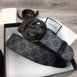 Gucci Men's Back GG Supreme With G Buckle Belt - BPR002