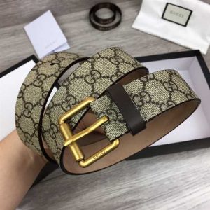 Gucci Tiger Print GG Supreme Belt - BPR010