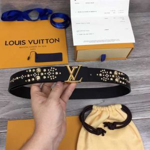 Louis Vuitton Calf Leather LV Iconic 35MM Belt - LBP006