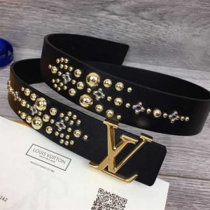 Louis Vuitton Calf Leather LV Iconic 35MM Belt - LBP006