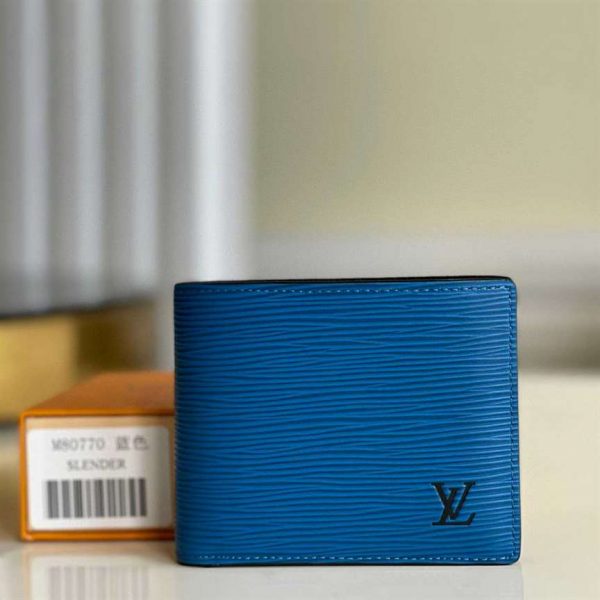 Louis Vuitton Multiple Wallet Blue EPI Leather - WPR004