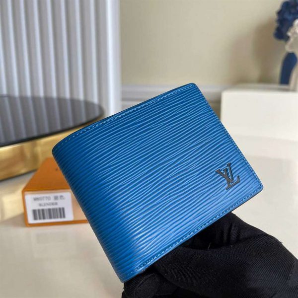 Louis Vuitton Multiple Wallet Blue EPI Leather - WPR004