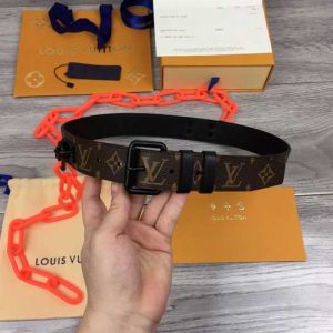 Louis Vuitton Signature Belt Monogram Chains 35MM Canvas - LBP009