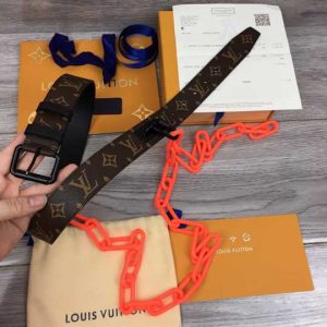 Louis Vuitton Signature Belt Monogram Chains 35MM Canvas - LBP009