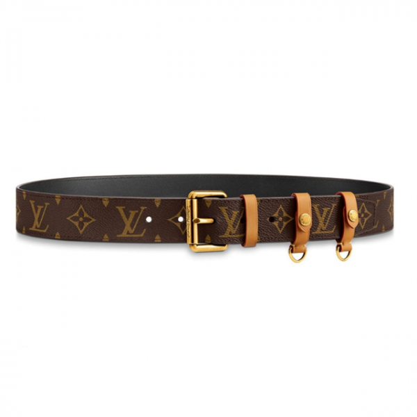 Louis Vuitton Signature Belt Monogram 35MM Brown In Canvas - LBP007