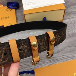 Louis Vuitton Signature Belt Monogram 35MM Brown In Canvas - LBP007