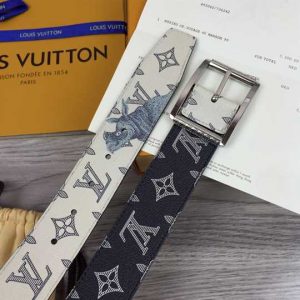 Louis Vuitton White/blue Monogram Savane Canvas Chapman Brothers Reverso Belt - LBP010