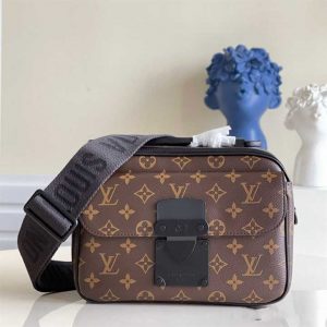 Louis Vuitton S Lock Messenger Bag Monogram Macassar Coated Canvas - DB05