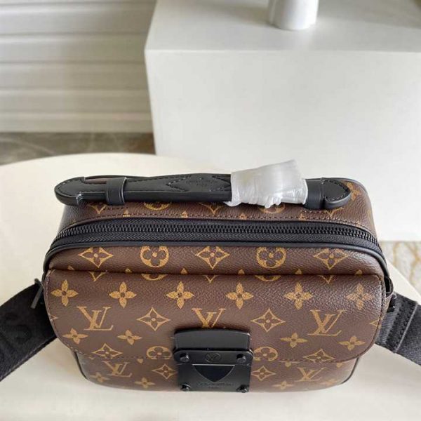 Louis Vuitton S Lock Messenger Bag Monogram Macassar Coated Canvas - DB05