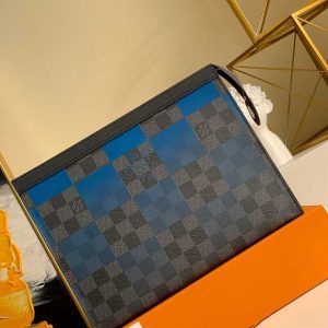 Louis Vuitton Pochette Voyage MM Damier Graphite Canvas In Blue - PB04