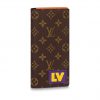 M80523 Louis Vuitton Brazza Wallet Monogram Coated Canvas In Brown - WPR053