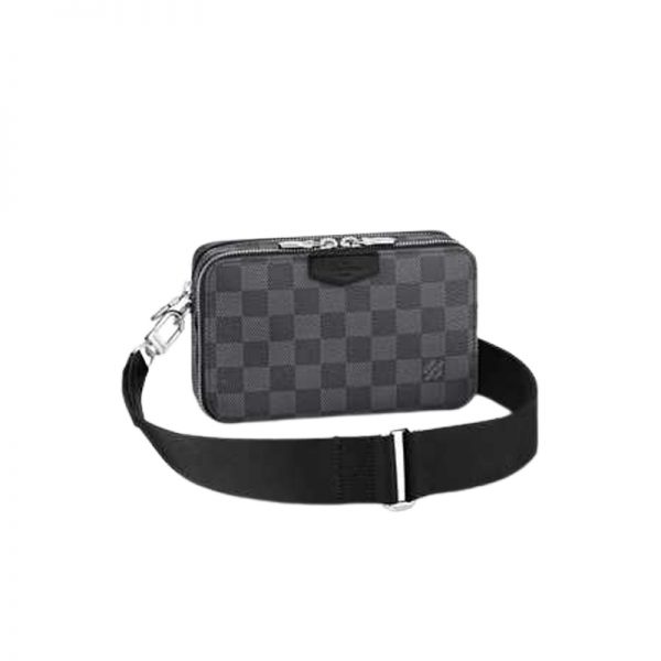 Louis Vuitton Alpha Wearable Wallet Damier Graphite Canvas LMB045