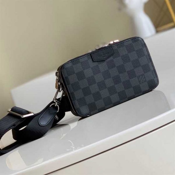 Louis Vuitton Alpha Wearable Wallet Damier Graphite Canvas LMB045