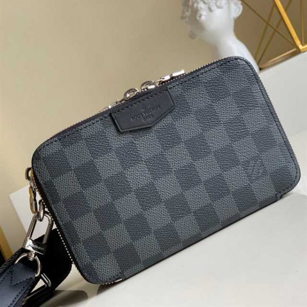 Louis Vuitton Alpha Wearable Wallet Damier Graphite Canvas LMB045