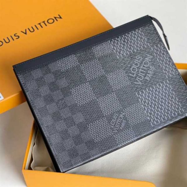 Louis Vuitton Pochette Voyage Mm Damier Graphite Canvas LP52