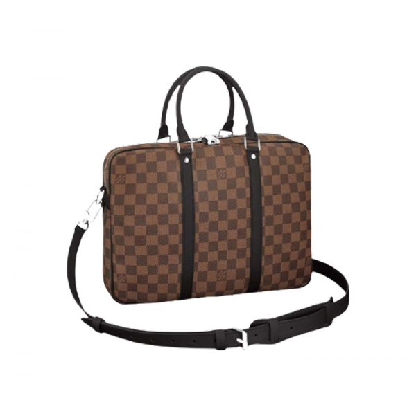 Louis Vuitton Porte-Documents Voyage Pm Monogram Macassar Canvas LDB062