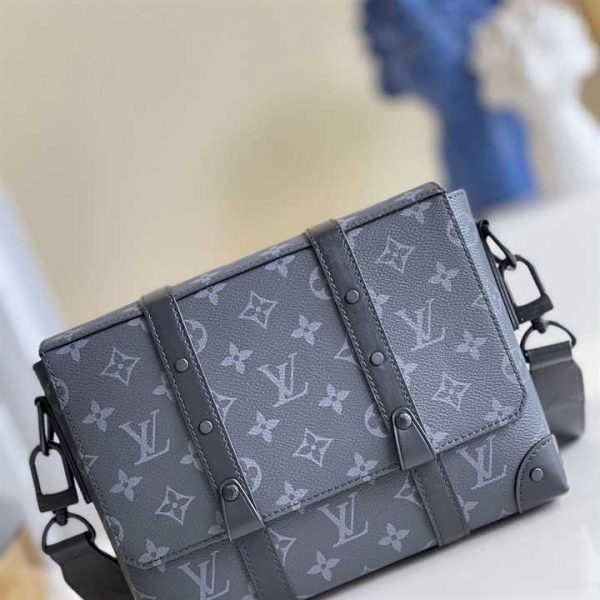 Louis Vuitton Trunk Messenger Monogram Eclipse Coated Canvas LMB014