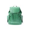 Gg Embossed Backpack In Green Leather GBB015