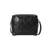 Gg Embossed Shoulder Bag In Black Leather GMB011