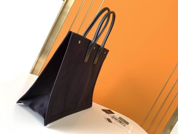 Rive Gauche Tote Bag In Linen And Leather - YPS17