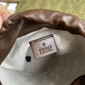 Gucci Beige 1955 Horsebit Small GG Bucket Bag - GMB93