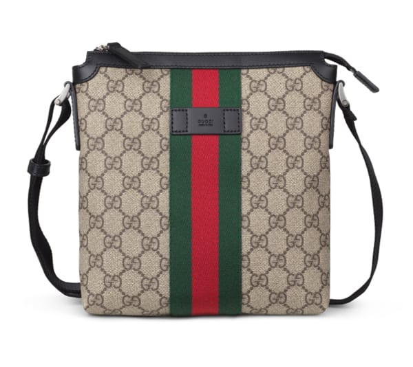 Gucci Flat Messenger Supreme Beige