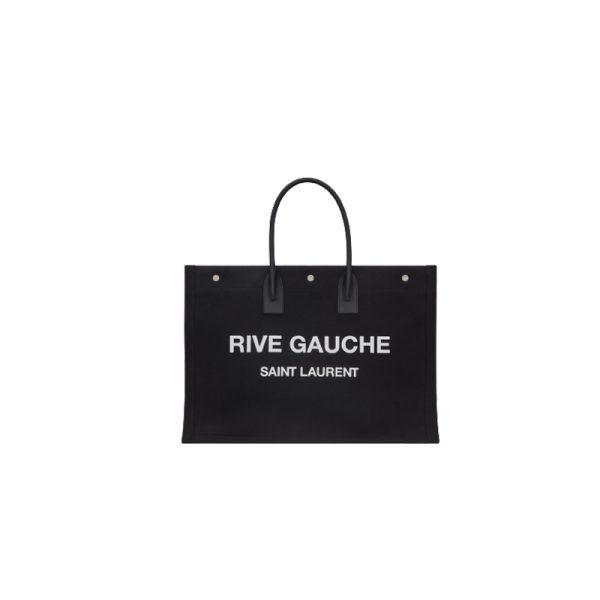 Rive Gauche Tote Bag In Linen And Leather - YPS17