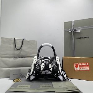 Women'S Sneakerhead Small Handbag In Black/White - BHB15