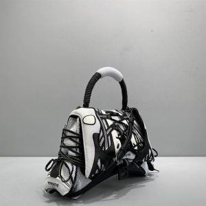 Women'S Sneakerhead Small Handbag In Black/White - BHB15