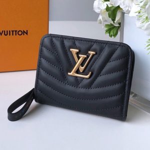 Louis Vuitton New Wave Zipped Compact Wallet Black - WPR106