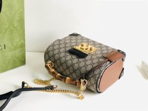 Padlock GG small bamboo shoulder bag - GHB180