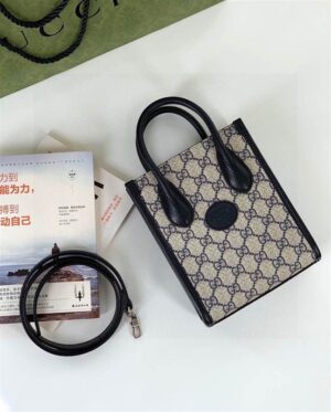 Mini tote bag with Interlocking G - GTB171