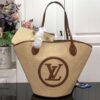 Louis Vuitton Caramel Brown Synthetic Knitted Raffia Shoulder Bag - LTB550