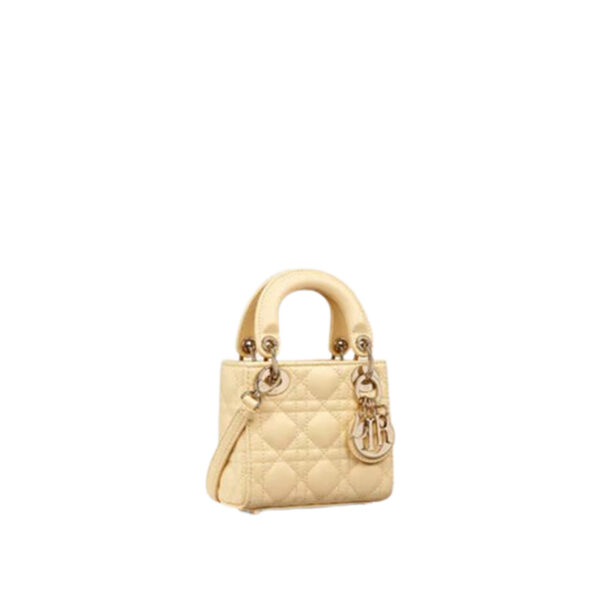 micro-lady-dior-bag-pale-yellow-cannage-lambskin-dhb122 - 2