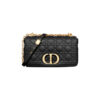 Medium Dior Caro Bag Black Supple Cannage Calfskin - DHB28