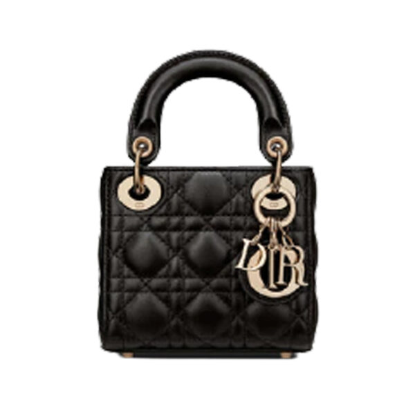 Micro Lady Dior Bag Black Cannage Lambskin - DHB29