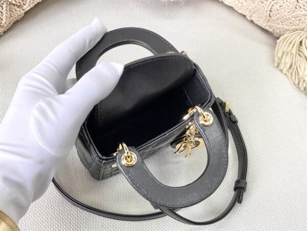 Micro Lady Dior Bag Black Cannage Lambskin - DHB29