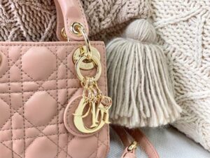 Micro Lady Dior Bag Rose Des Vents Cannage Lambskin - DHB31