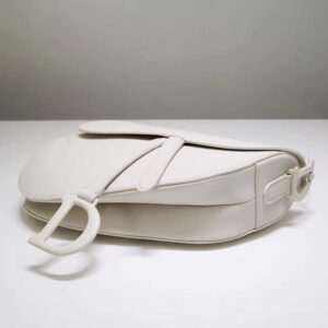 SADDLE BAG White Grained Calfskin - DHB50