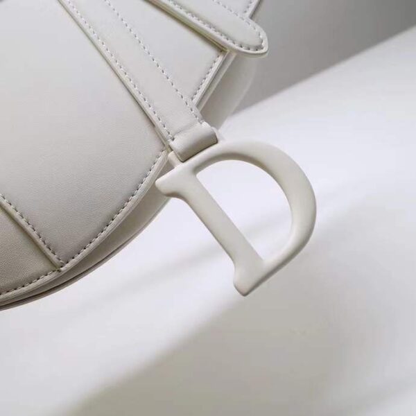 SADDLE BAG White Grained Calfskin - DHB50