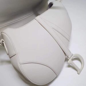 SADDLE BAG White Grained Calfskin - DHB50