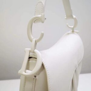 SADDLE BAG White Grained Calfskin - DHB50