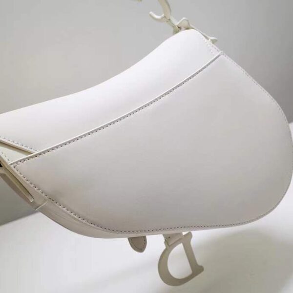 SADDLE BAG White Grained Calfskin - DHB50