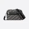 Safari Messenger Bag Beige and Black Dior Oblique Jacquard